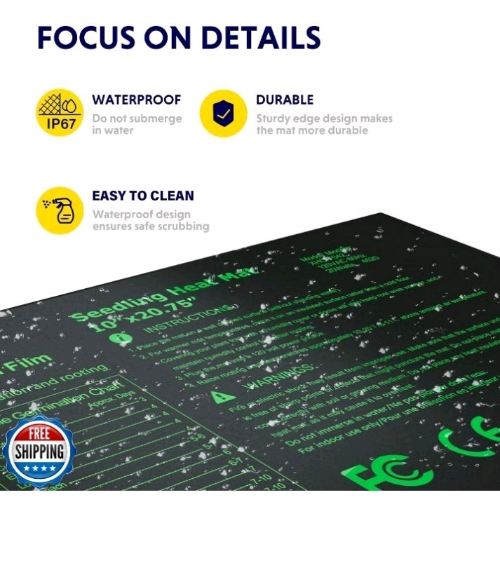 iPower Durable Waterproof Seedling Heating Mat 10"x20.75"