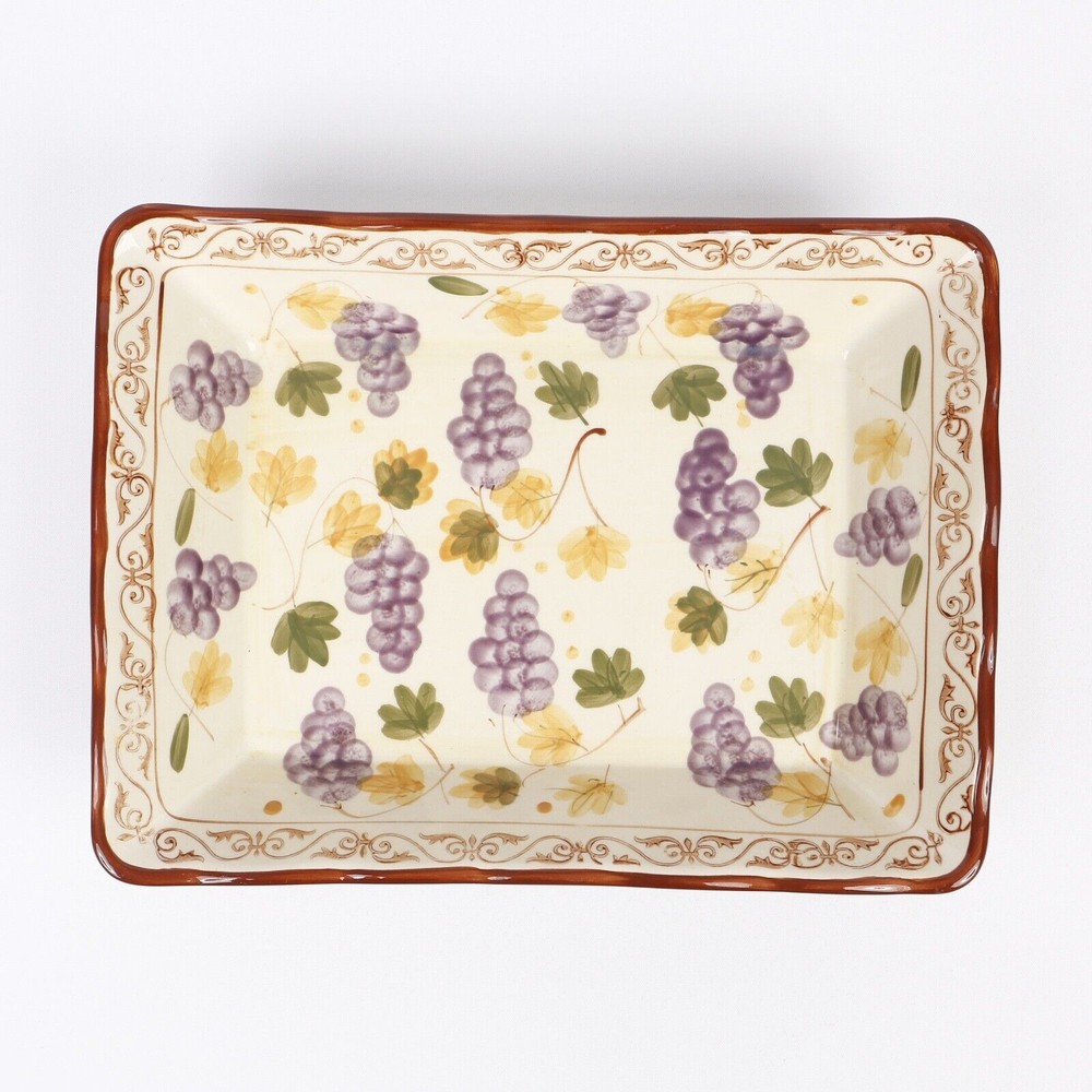 Temptations Vineyard Multicolor 6pc Rectangular & Oval Dish Rack & Cover Set