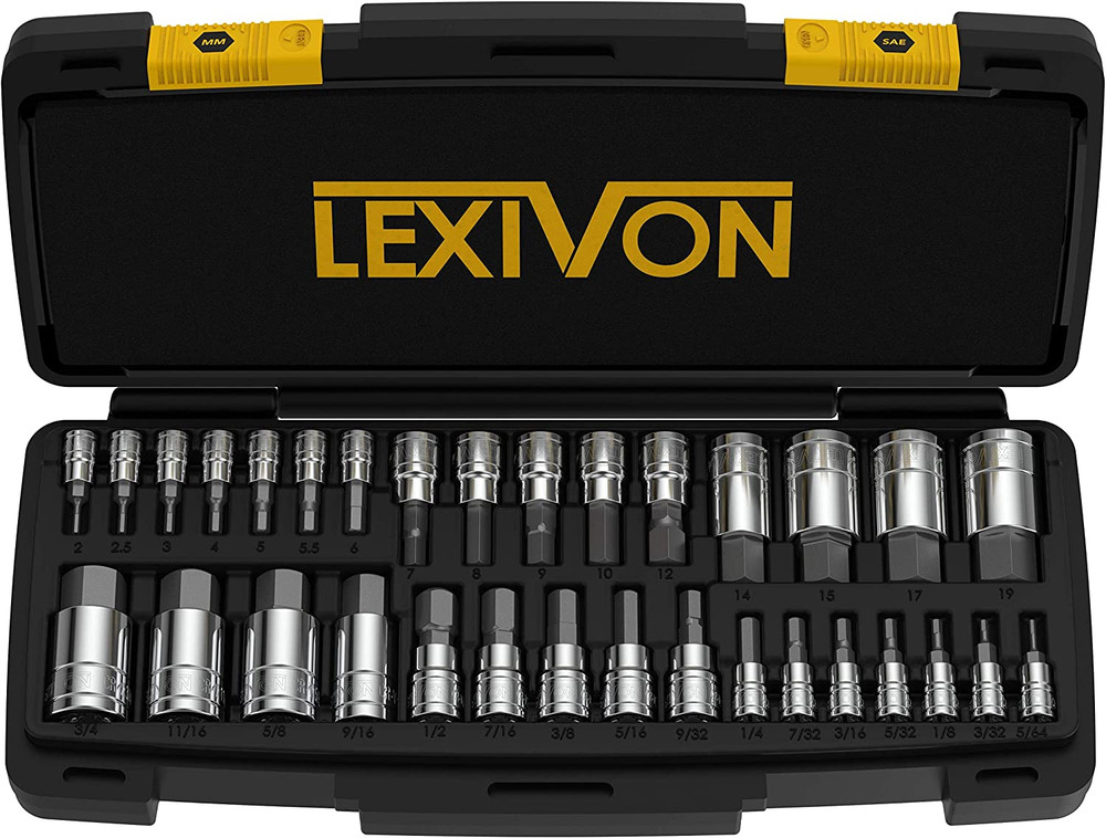 Master HEX Bit Socket Set, Premium S2 Alloy Steel | Complete 32-Piece, SAE and M