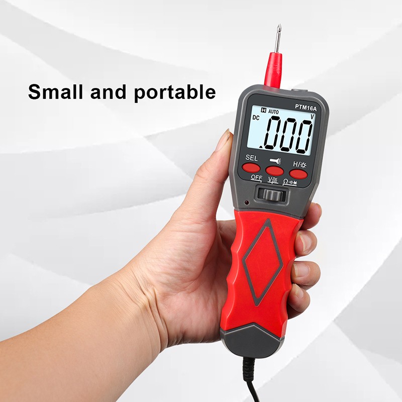 PTM16A Digital Multimeter 2000 Counts AC/DC LCD Voltage Resistance Tester