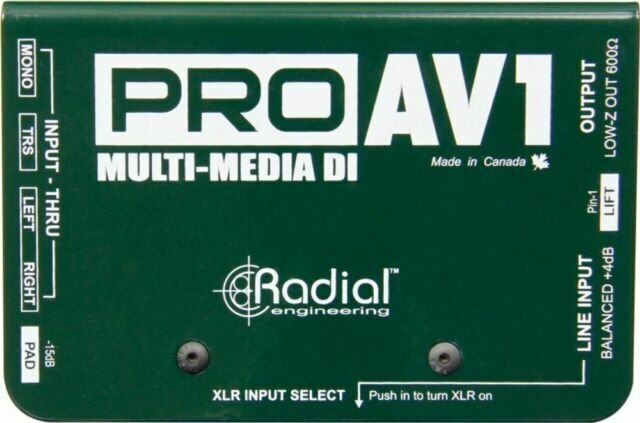 Radial Engineering ProAV1 Audio/Video Passive Direct Box NEW