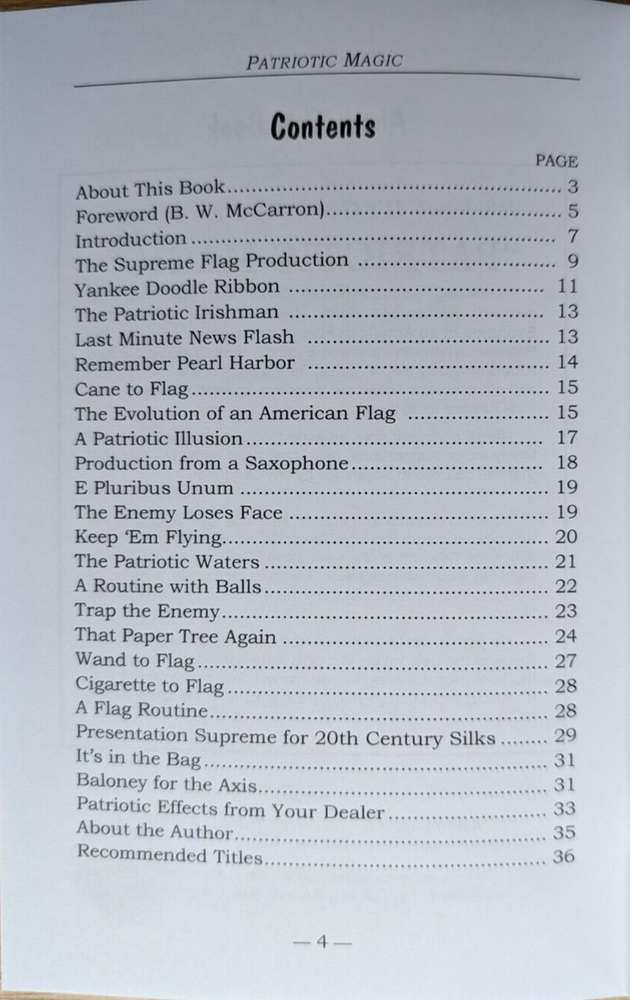 Patriotic Magic by Solomon Stein