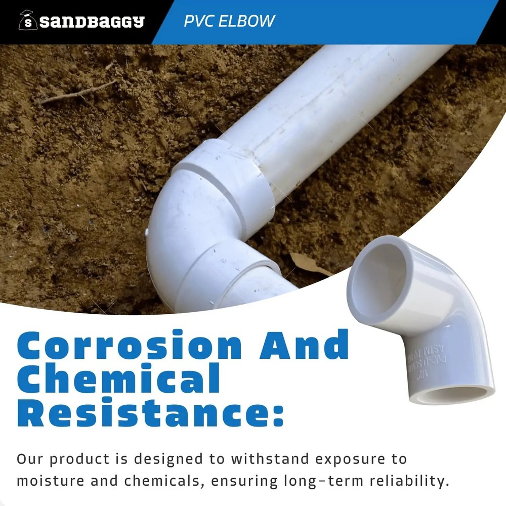 Sandbaggy 1/2-in 90-Degree Schedule 40 PVC Elbow - Right Angle - Socket x Socket