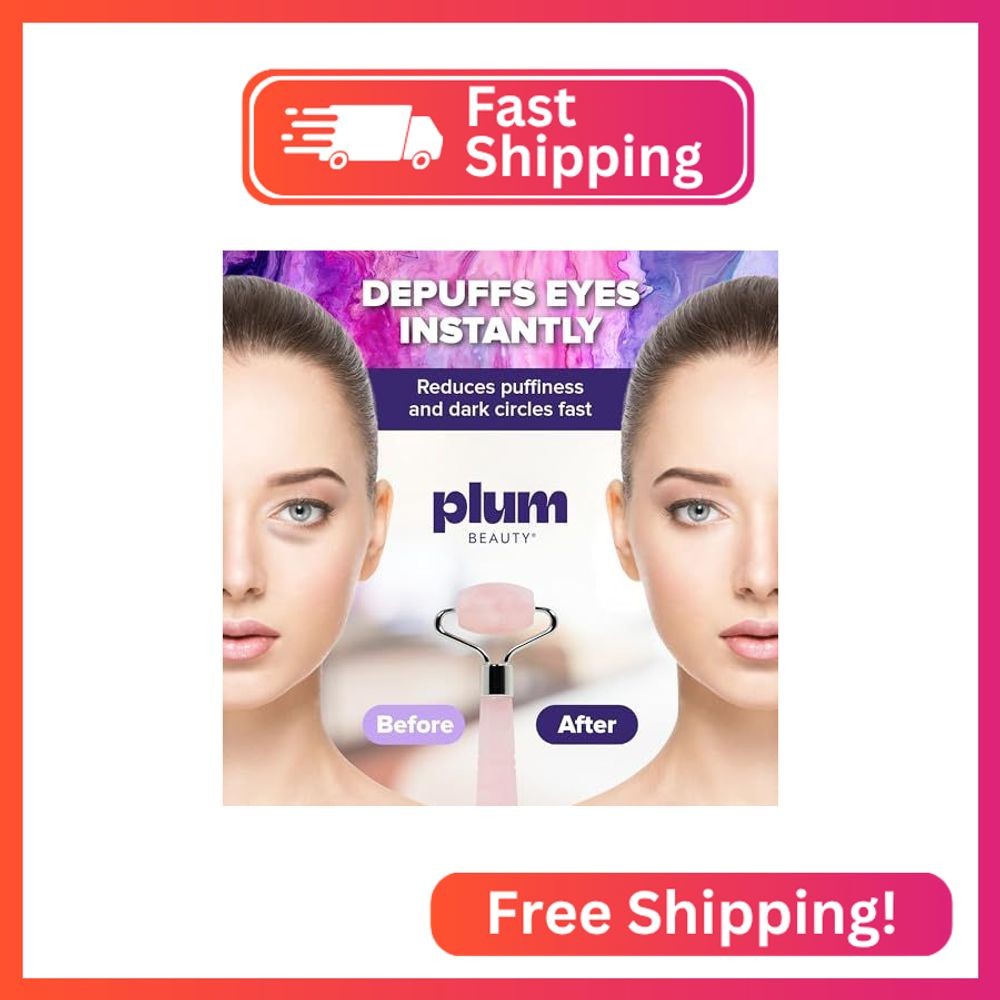Mini Rose Quartz Roller - Face Roller - Gua Sha Facial Tools, Mini Rollers for F