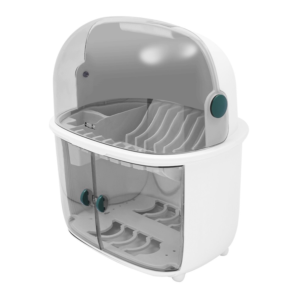 2 Tier Plastic Drying Rack for Kitchen, Dish Drying Rack 2-tier Dish Drying Rack