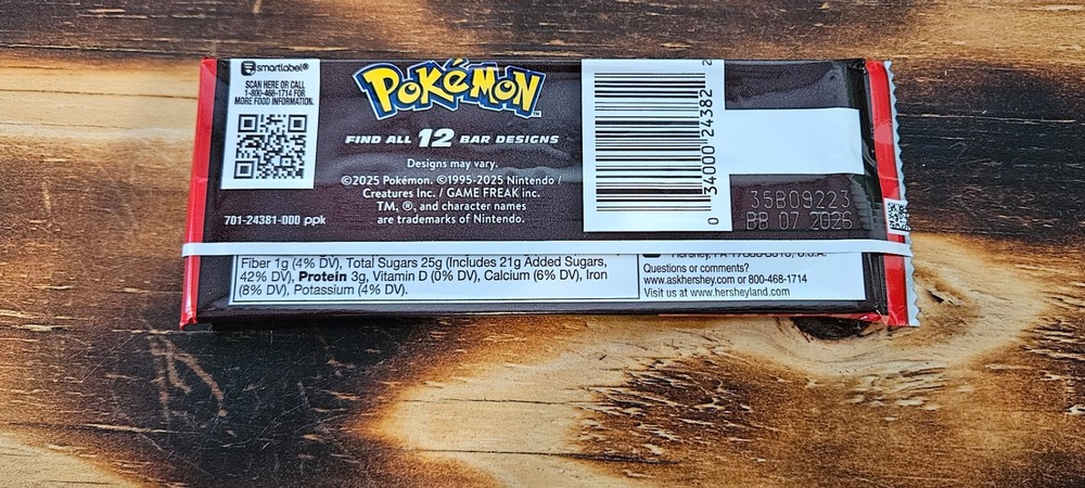 Special Edition Pokemon Hershey's Chocolate Bar Charmander #2