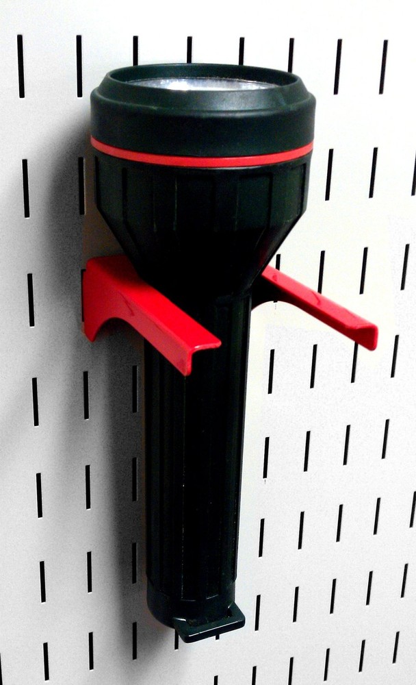 Red 2in Handle Bracket Slotted Metal Pegboard Hook for Tool Board Storage