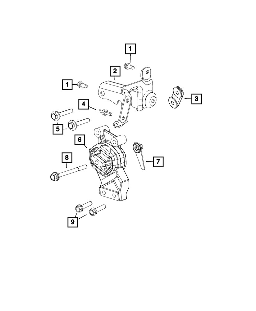 Genuine Mopar Engine Mount Bracket 05038876AA