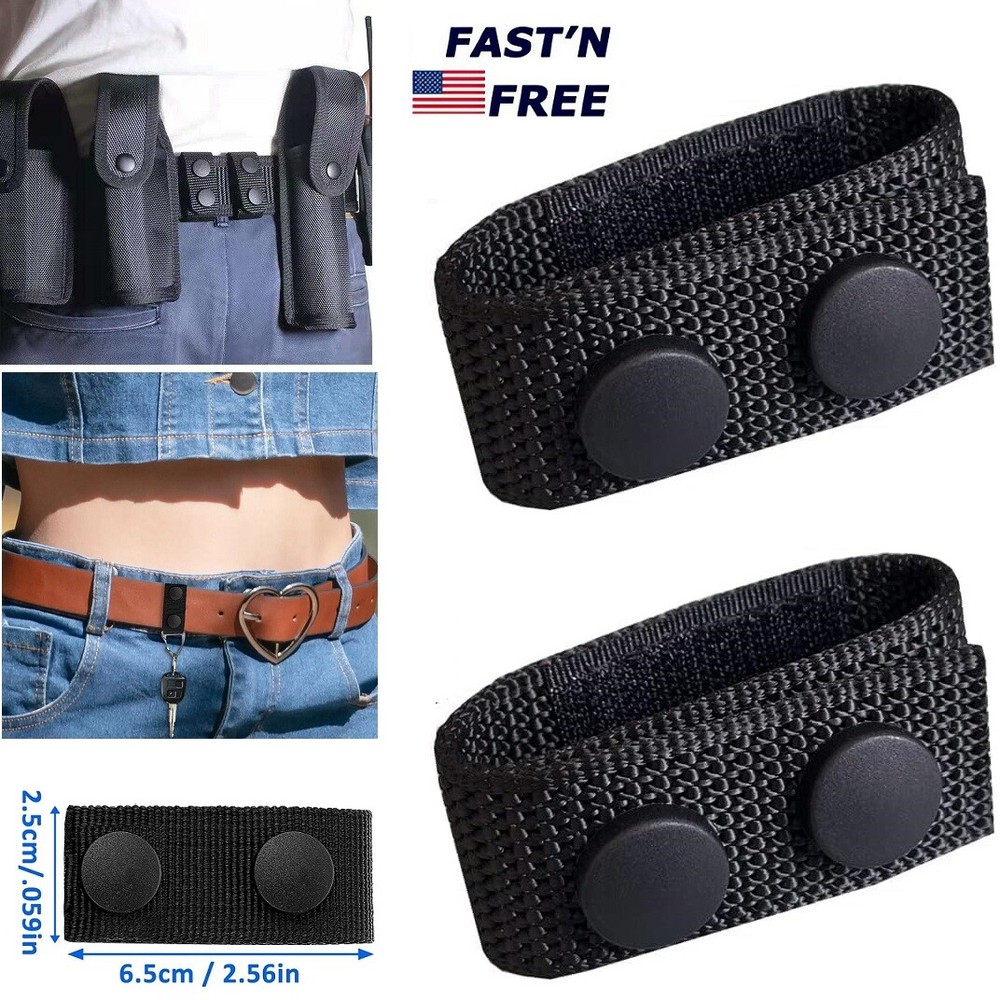 4× Tactical Duty Belt Keeper with Double Snaps Security Tactical Belt Keepers US
