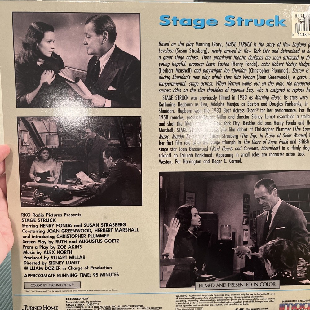 Stage Struck (Laserdisc) (location 5)