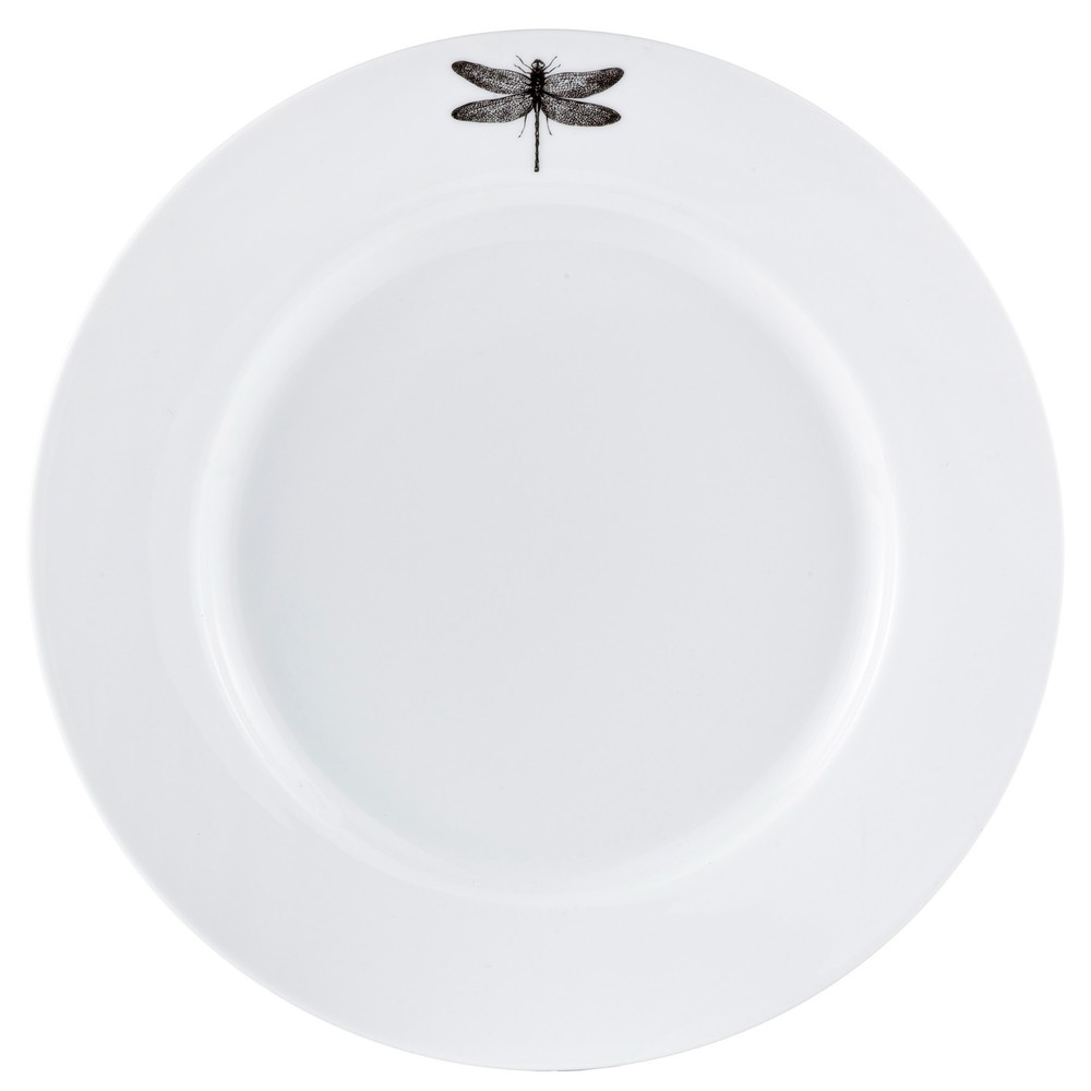 Dinnerset 16-Piece Dinnerware Set, White, Dragonfly