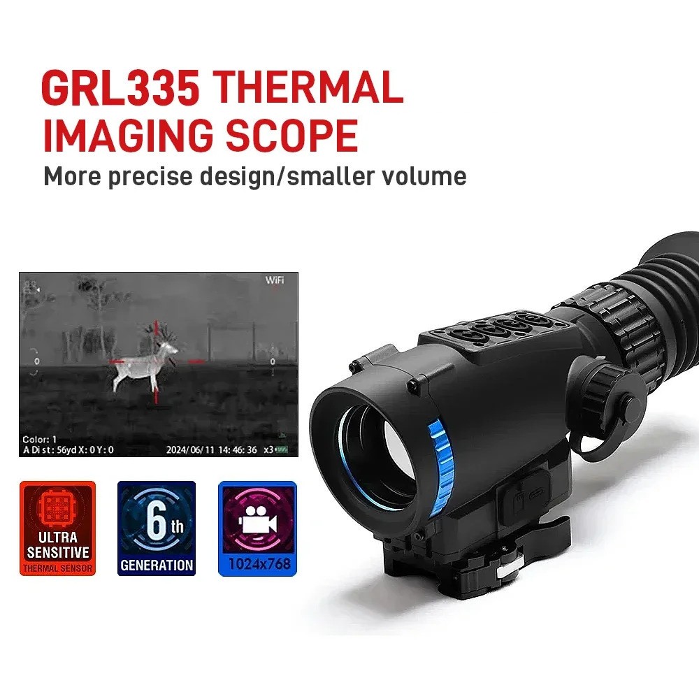 GRL335 Thermal Night Vision Rifle Scope 35mm Multi-Function One-Shot Zeroing