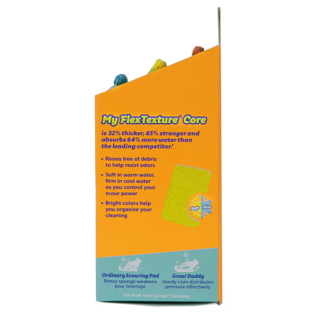 Scrub Daddy Scour Daddy Polymer foam Scouring pad 3 -Pack