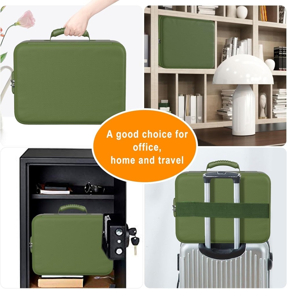 Portable 8-Layer Fireproof & Waterproof Document Organizer - Maximum Protection