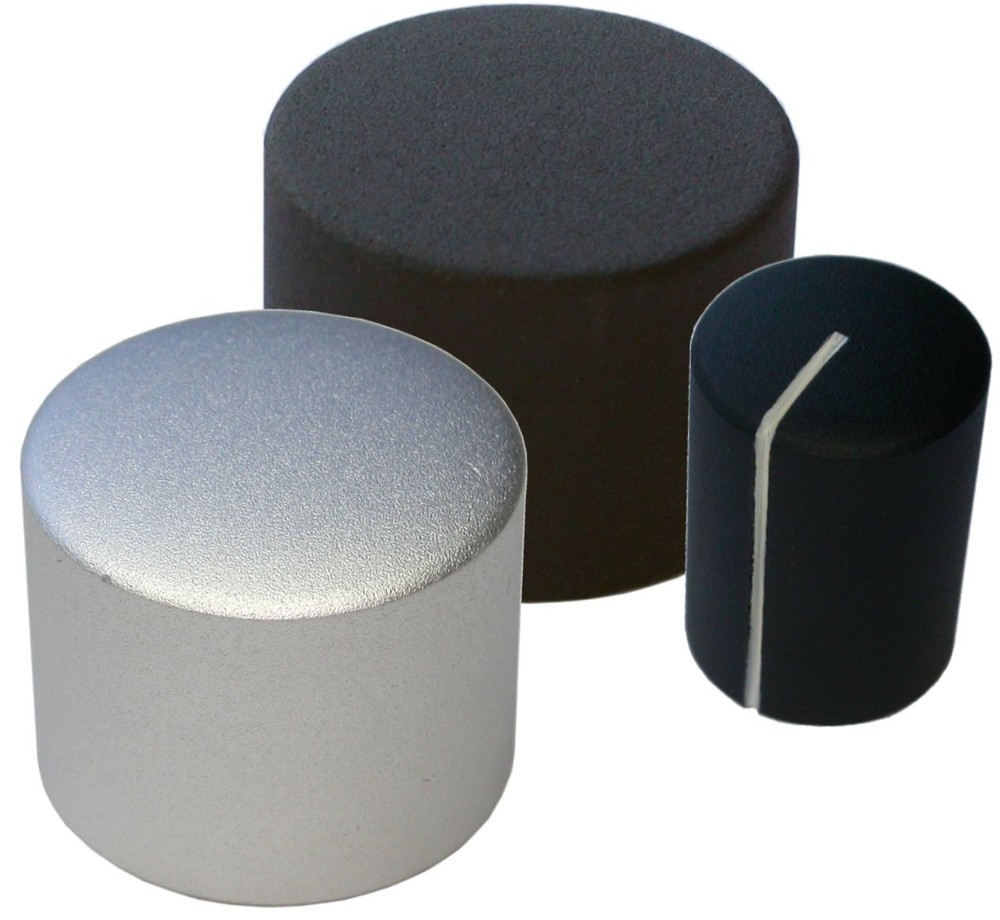 Aluminum Shell Knobs, Multiple Finishes with D Shank