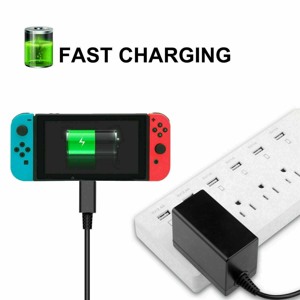 USB Type C AC Adapter Wall Fast Charger Power For NS Nintendo Switch Console US