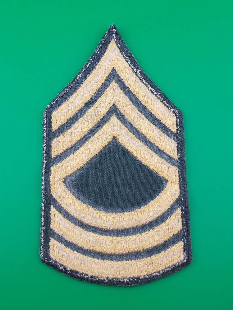 US Army Master Sergeant Patch Green & Yellow