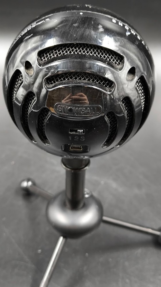 Blue Snowball USB Microphone Used Working Black