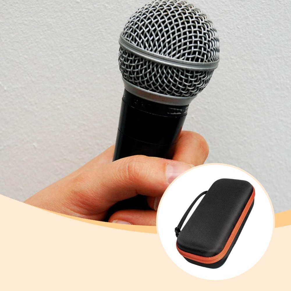 Cordless Microphone Organizer Carry Case Fit 2 Mic Capacity for Receiver,