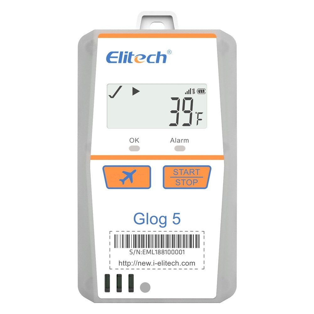 Elitech Temperature Data Logger 4G Single-Use 32000 Point PDF/CSV Report Glog 5T