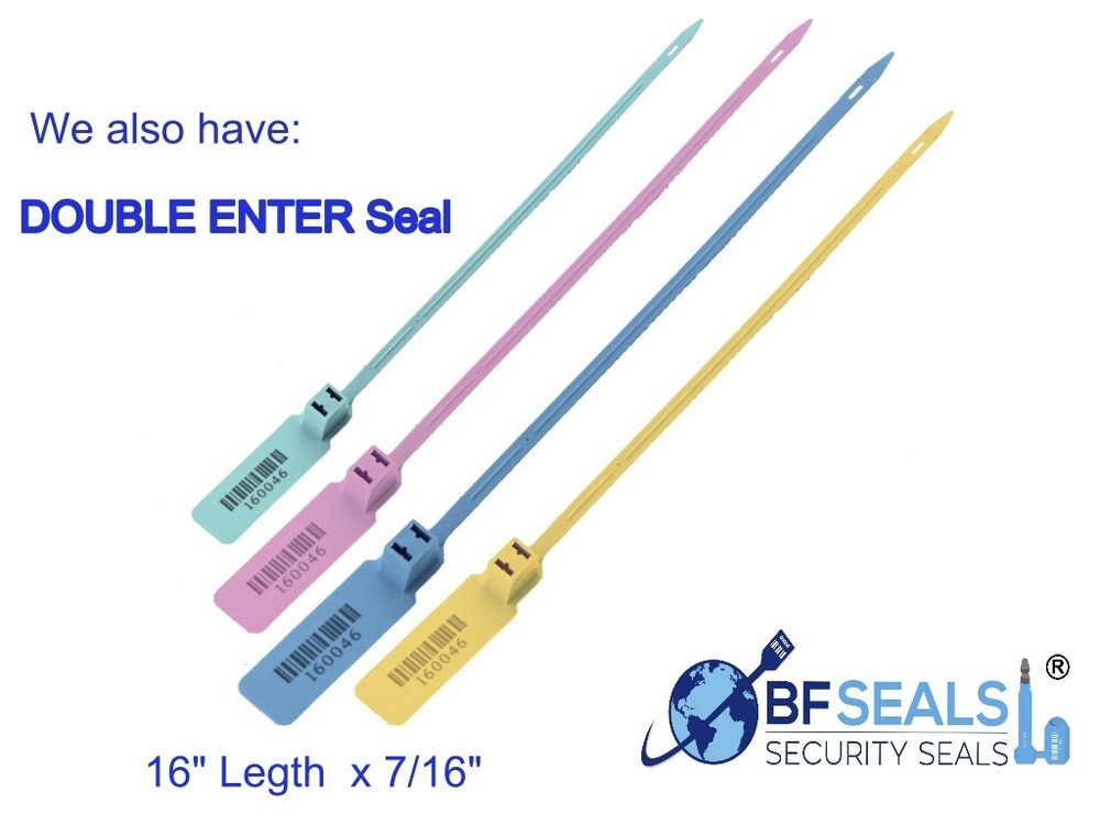 Cable Steel Lock Security Seal, 100 pcs., 12" 1.8 mm, Numbered & Barcode BFS