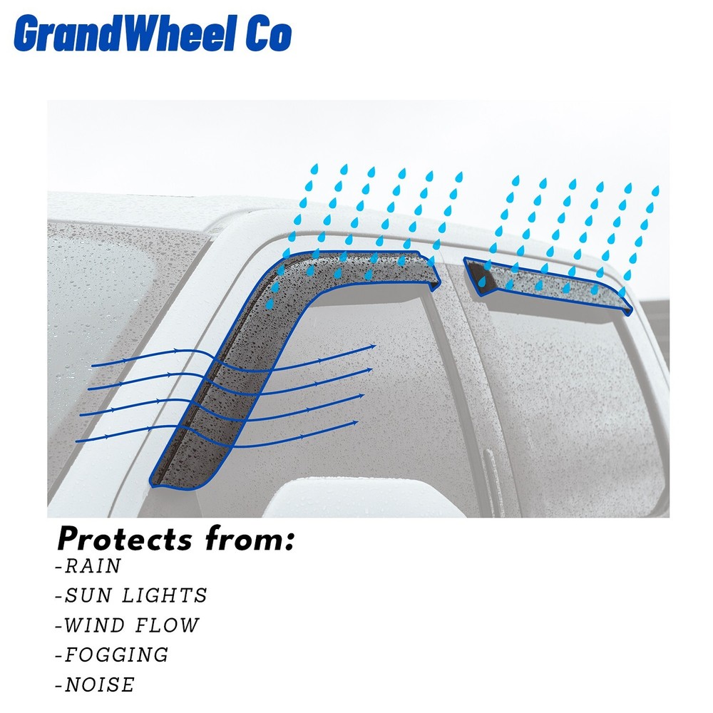 Rain Guards Vent Visors Shade for 11-19 Ford Explorer SHATTERPROOF