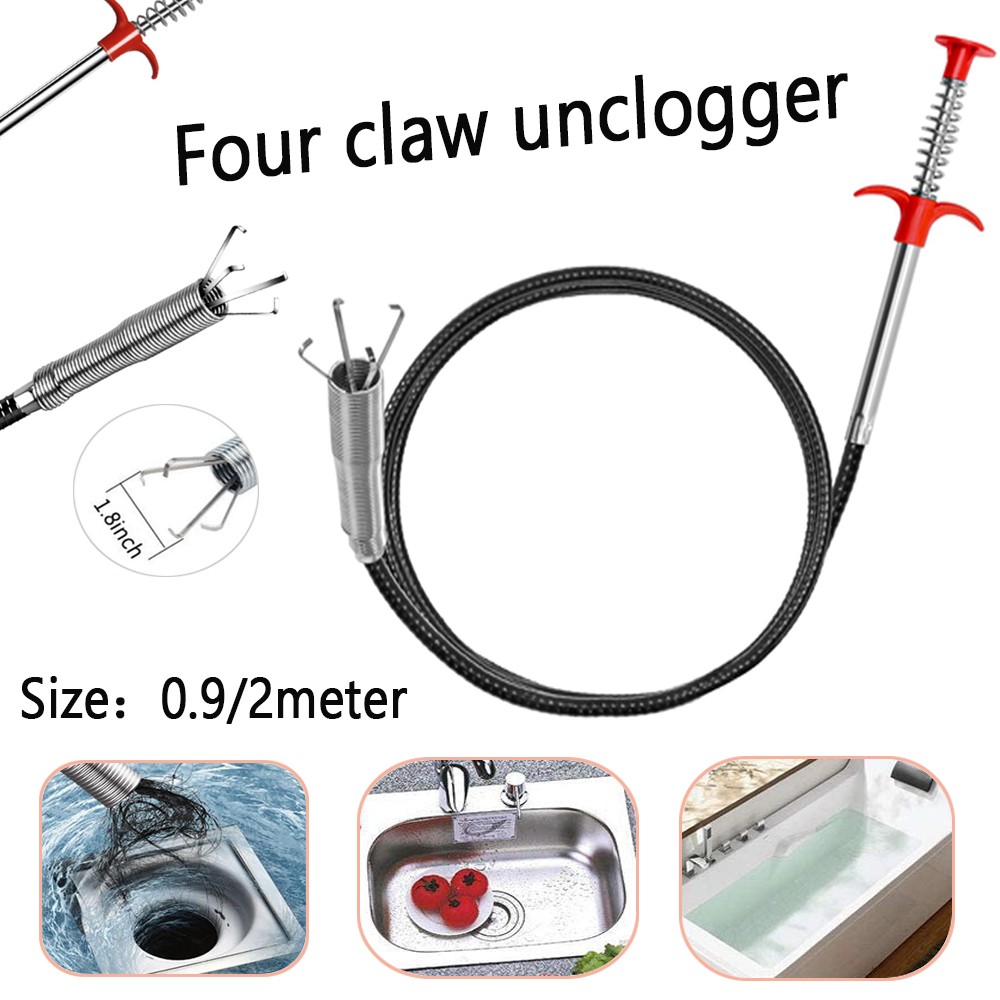 Spring Pipe Dredging Tools, Drain Snake, Cleaning for KitchenBending sink tool