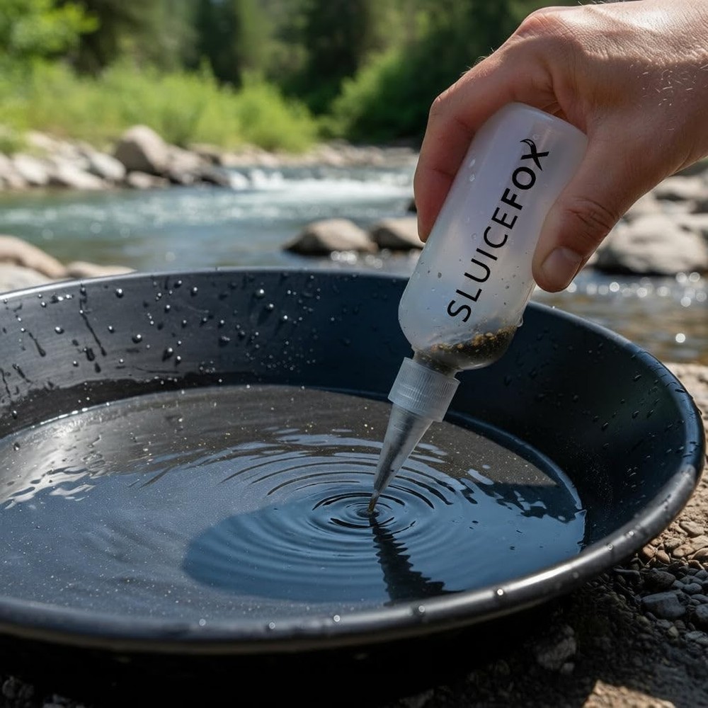 Compact Gold Prospecting Kit with 12" Pocket Sluice Box – Includes Miner’s Mo...