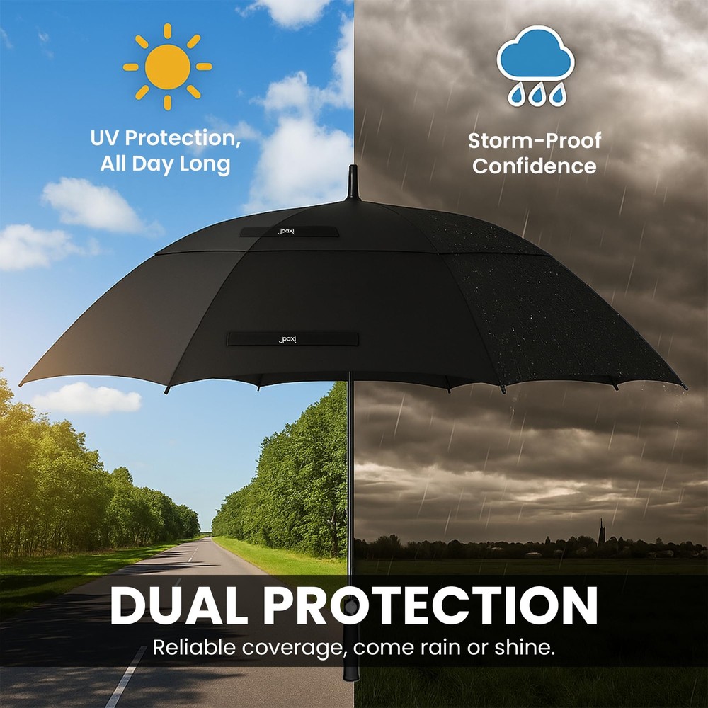 Golf Umbrella Windproof 54" Large Umbrellas For Rain Heavy Duty - Automatic
