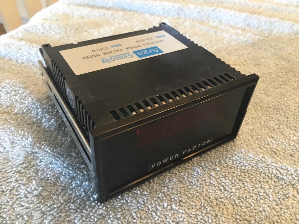 Arga Controls 22-310 Digital Power Factor Meter Panel Mount BinAR6