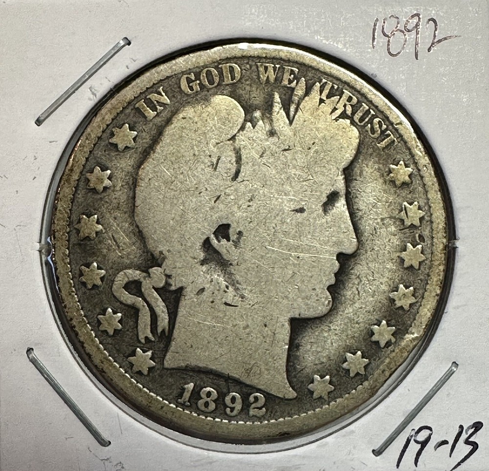 1892-P Barber Half Dollar - (19-13)