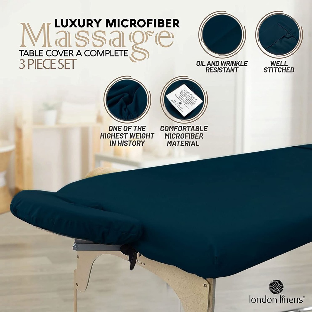 Soft Microfiber Massage Table Sheets Set 3 Piece Set - Includes Massage Table...