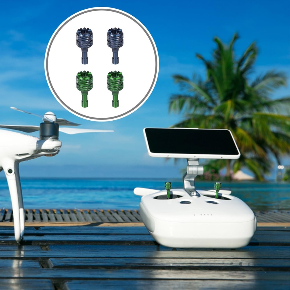 4pcs Drone Control Sticks, Detachable Joysticks Small, Blue, Green