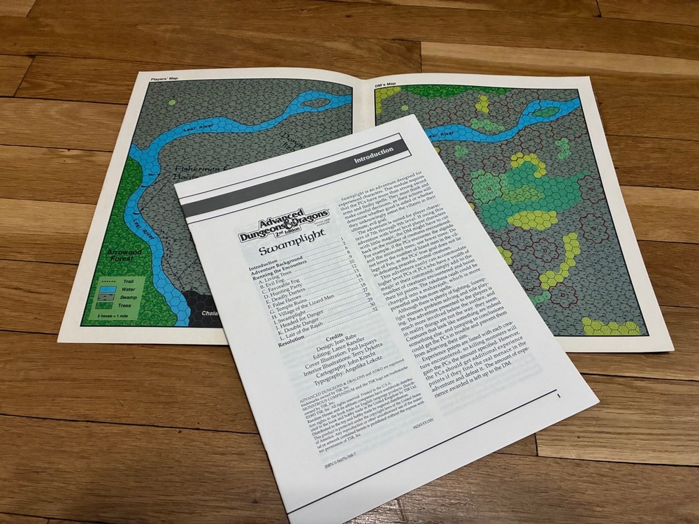 Advanced Dungeons & Dragons 2e Swamplight TSR Original
