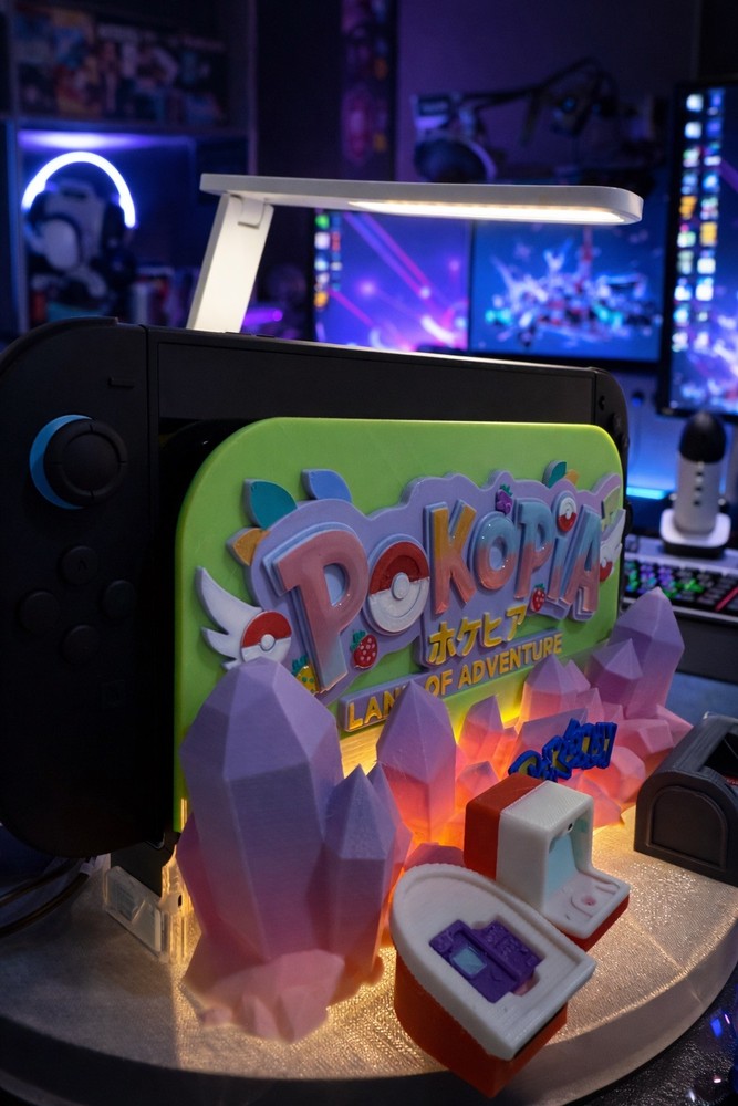 Nintendo Switch 2 Pokemon Pokopia Style Charging Dock with Light -Unique Design