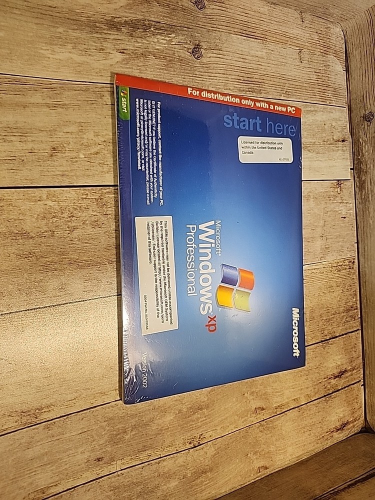 Windows XP Professional Sealed No Serial  Number