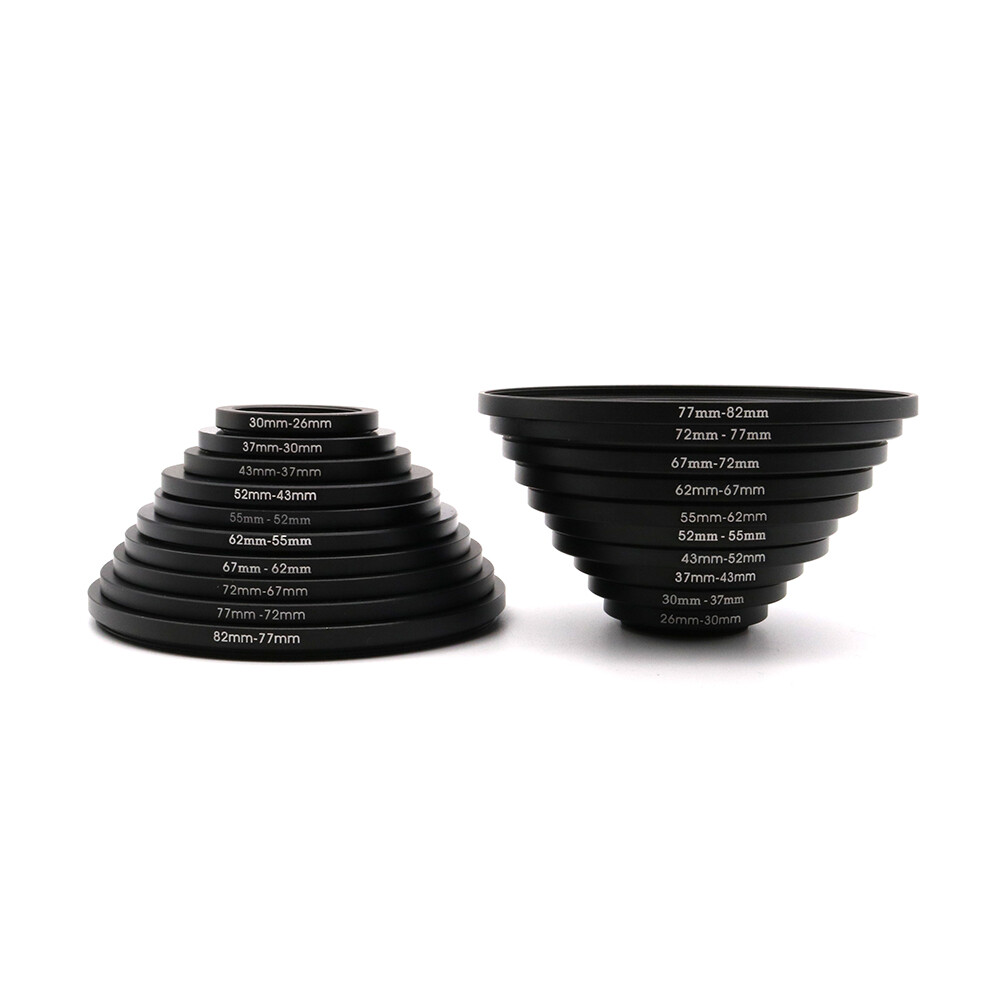 20PCS Camera Lens Filter Adapter with 10x Step Up Ring + 10x Step Down Ring Sets