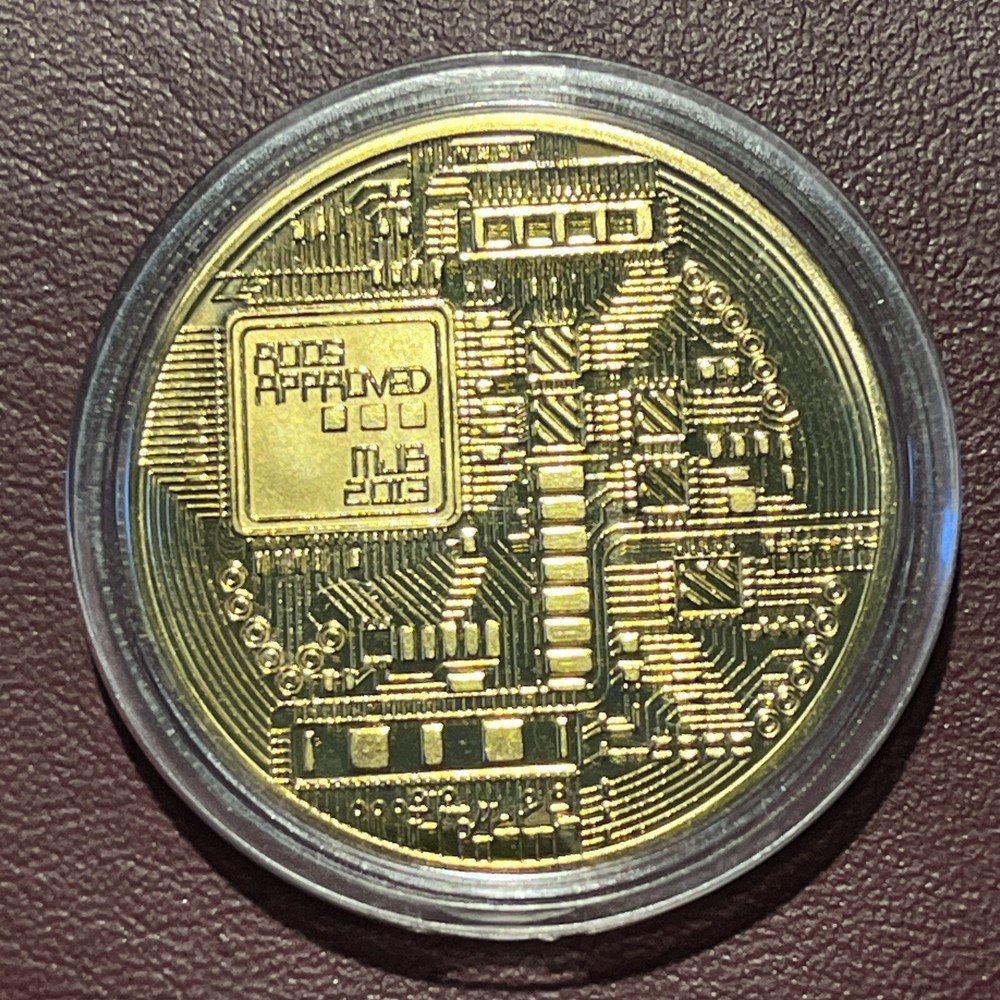 bitcoin coin gold Plated