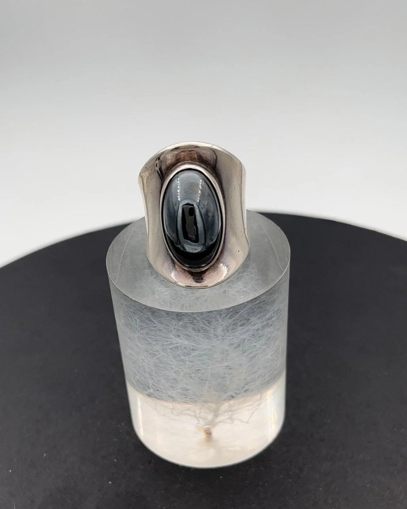 Bent Knudsen Sterling Silver Ring No 4 with Hematite