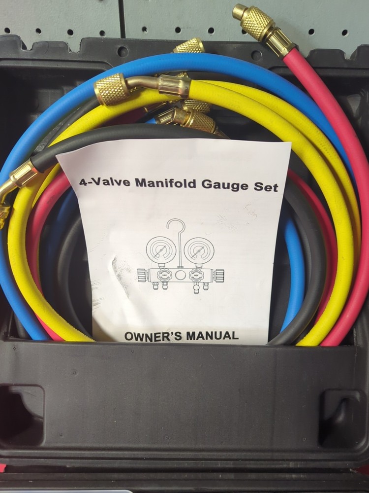 4 Valve Manifold Gauge Set