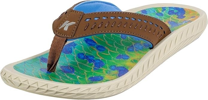 Fish Flip Dorado w/Fixed Kling-On Deck Soles, Tan, Size 8