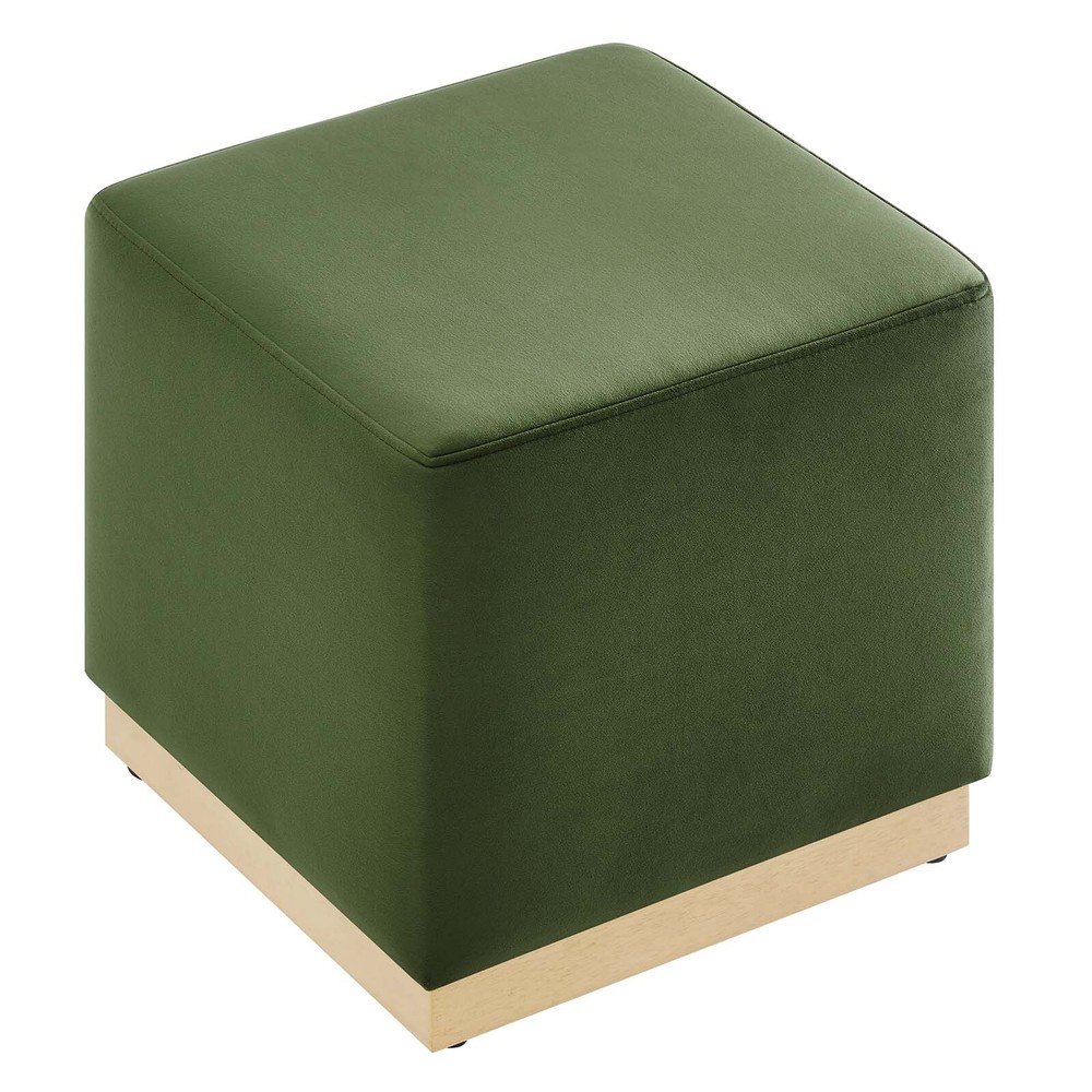 Modway 17" Square Performance Velvet Upholstered Ottoman