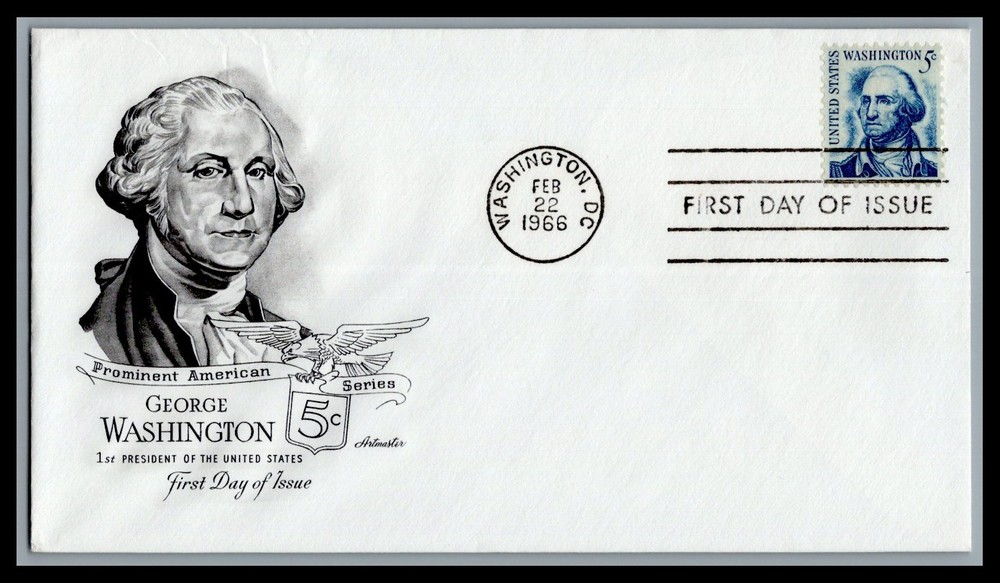 US FDC # 1283. 5c Washington  Artmaster  1966, 9L515