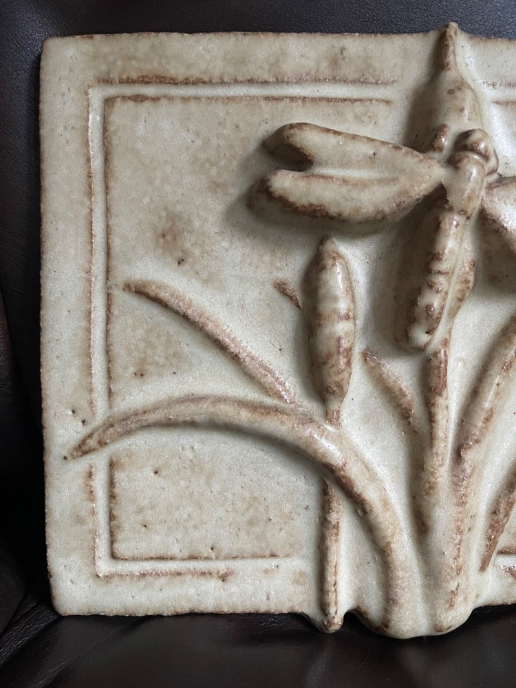 Janet Ontko Studio Art Pottery Dragonfly 3D Tile