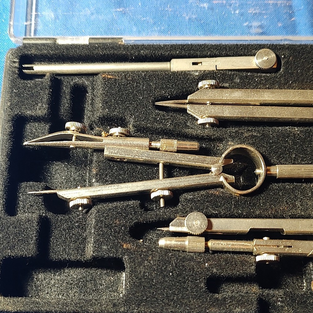 Vintage ALVIN Drafting Compass Set No. 511 w/ Case Complete