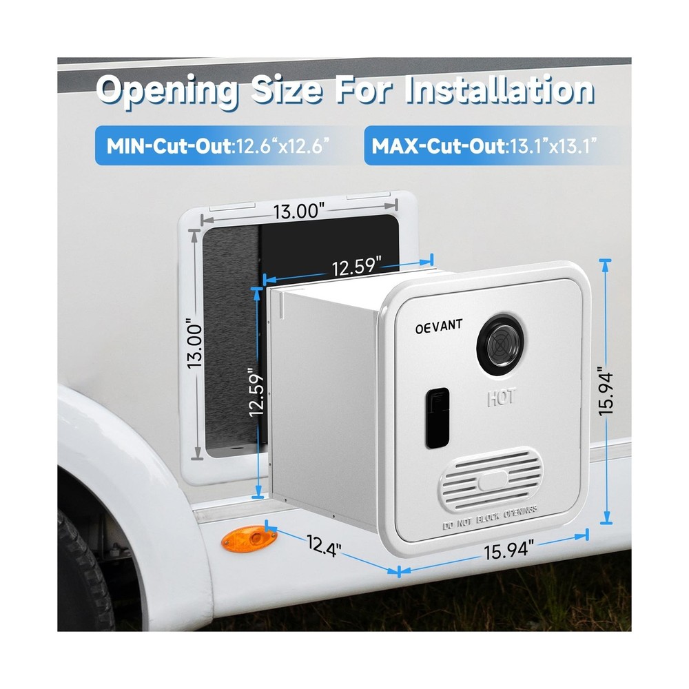 RV Tankless Water Heater,55,000 BTU RV Instant Water Heater with Remote Contr...