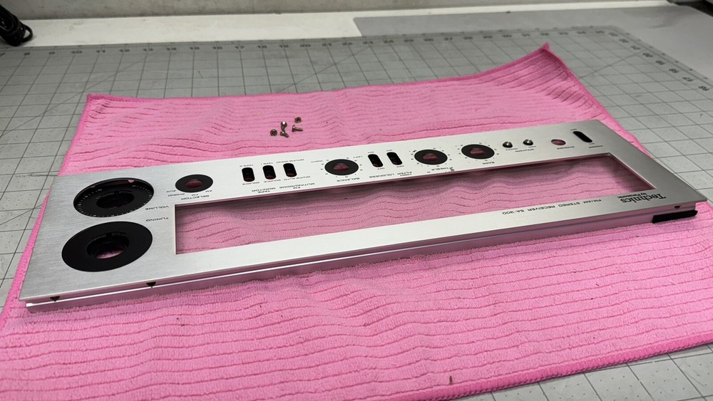 Original OEM Technics SA-300 Receiver Front Aluminum Panel Only W/ Screws 🔥