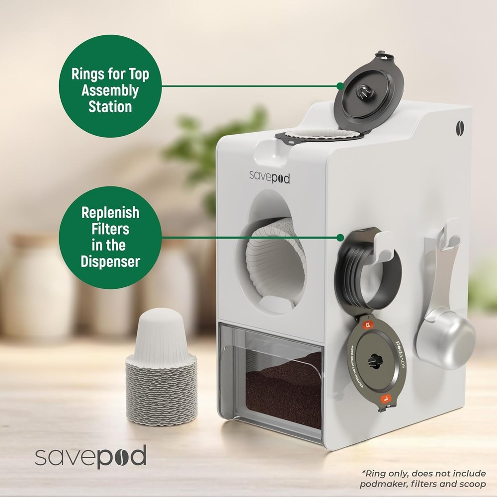 Pods Replacement Ring, Savepod Coffee Filter Dispenser, Reusable Pod...