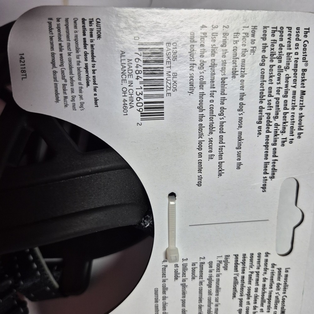 Coastal Pet Soft Basket Muzzle Size 5 Black Dog Muzzle