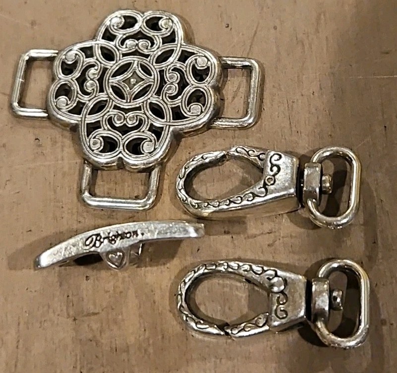 Leather Hardware - 4 Pcs. From a  Brighton Purse Silver